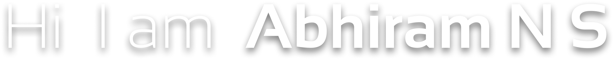 Hi I am Abhiram N S